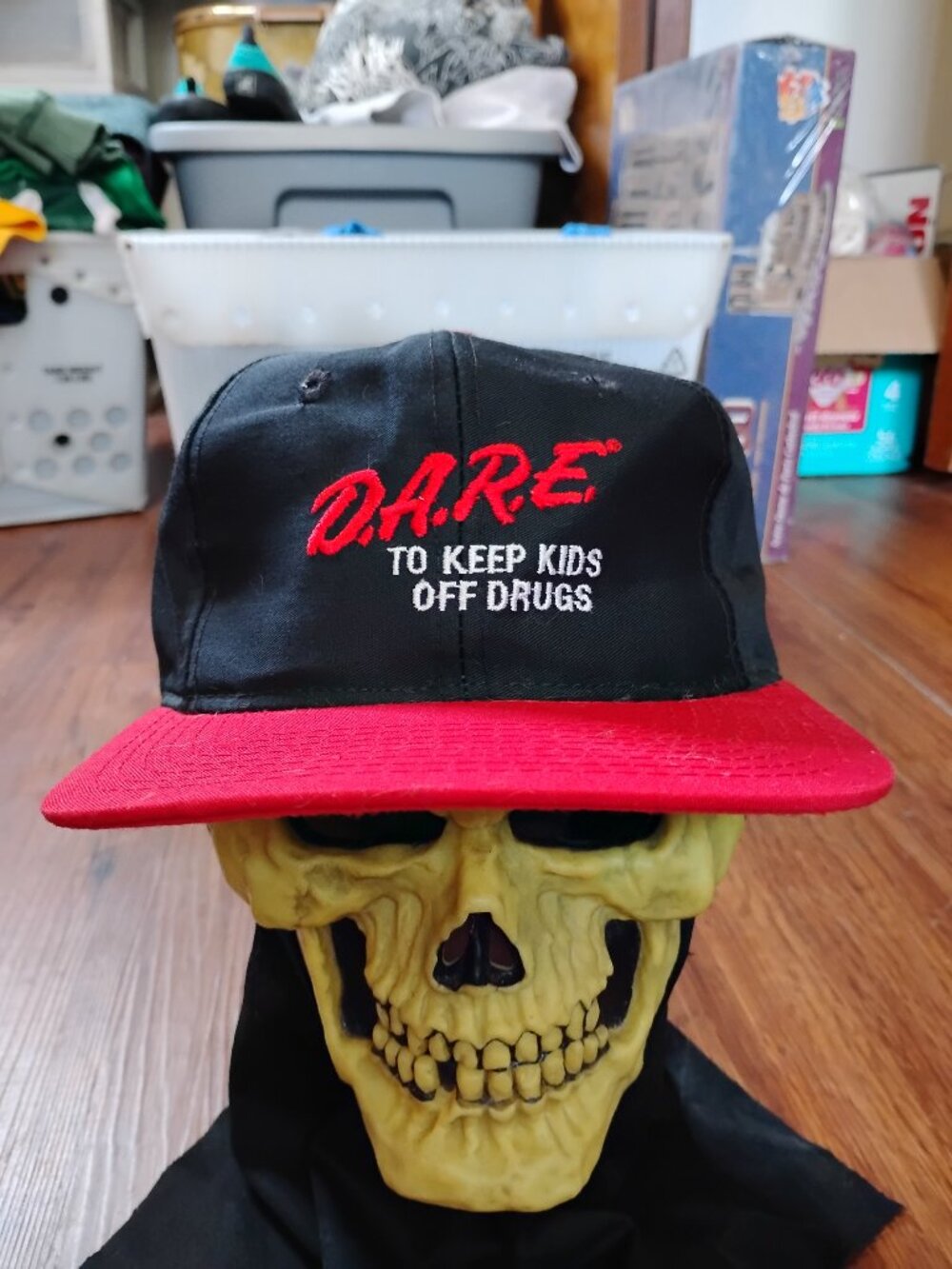 Vintage D.A.R.E. Keep Kids Off Drugs Two Tone Snap Hat Cap
